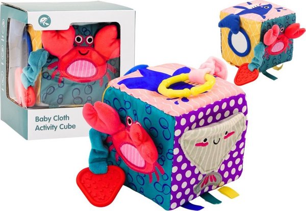 LeanToys Αισθητηριακός Κύβος Θαλάσσια Ζώα Θροΐζων Διαδραστικός Εκπαιδευτικός