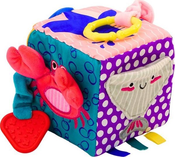 LeanToys Αισθητηριακός Κύβος Θαλάσσια Ζώα Θροΐζων Διαδραστικός Εκπαιδευτικός