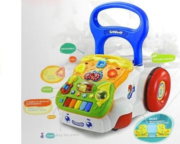 LeanToys Περπατούρα Πιέζοντας Για Παιδί Με Μουσική Αποσπώμενο Πάνελ