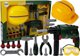 LeanToys Σετ Εργαλείων Τρυπάνι με Μπαταρίες Προστατευτικά Γυαλιά Κράνος
