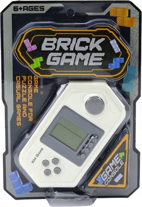 LeanToys Ηλεκτρονική Κονσόλα Παιχνίδι Tetris Brick Game Γκρι - Λευκή