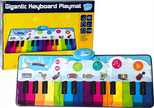 LeanToys Educational Dance Mat Rainbow Piano Instruments 10 Melodies