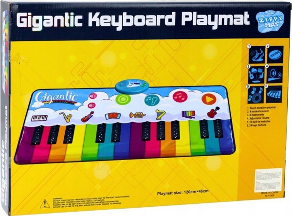 LeanToys Educational Dance Mat Rainbow Piano Instruments 10 Melodies
