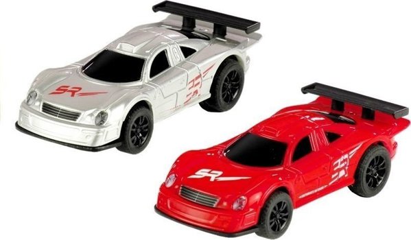 LeanToys Πίστα Αγώνων 2 Αυτοκινητάκια Ελεγκτές Slot Cars 1:43