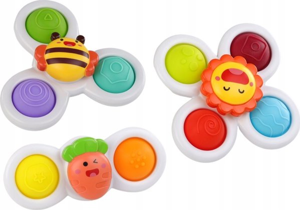 LeanToys Sensory Toy Spinners Βεντούζες Bee Sun Carrot 13675734 5905991002031