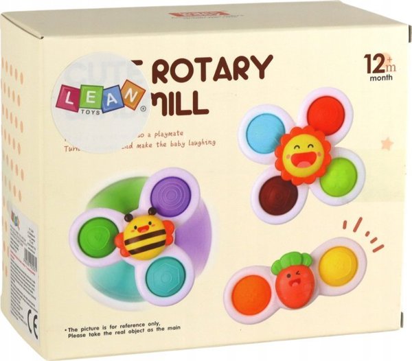 LeanToys Sensory Toy Spinners Βεντούζες Bee Sun Carrot 13675734 5905991002031