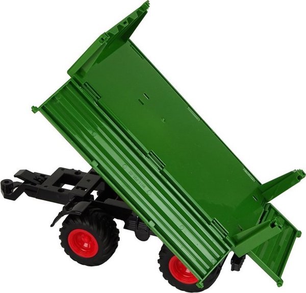 LeanToys Τρακτέρ Τηλεκατευθυνόμενο με Τρέιλερ 1:24 Κόκκινο Πράσινο