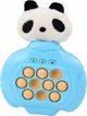 LeanToys Παιχνίδι Pop-It Panda, Ηλεκτρονική Κονσόλα Δεξιοτήτων με Δονήσεις, Μπλε, Αισθητηριακό Παιχνίδι για Αγόρια