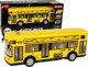 LeanToys Δημοτικό Λεωφορείο Κίτρινο Με Τριβή 1:18