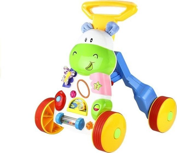 LeanToys Περπατούρα Ιπποπόταμος με Καθρέφτη και Λαστιχένιους Τροχούς για Μωρά