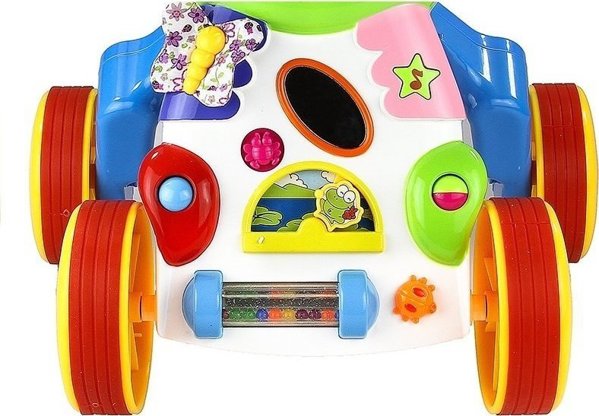 LeanToys Περπατούρα Ιπποπόταμος με Καθρέφτη και Λαστιχένιους Τροχούς για Μωρά