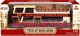 LeanToys Διώροφο Tour Bus 1:42 Metal Lights Red