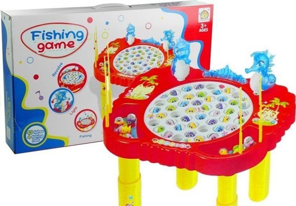 LeanToys Παιχνίδι Δεξιοτεχνίας Ψάρεμα Ψαριών Κόκκινο