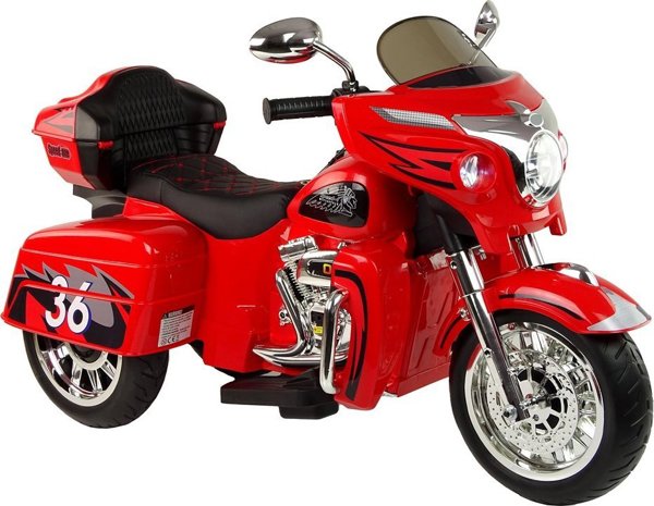 Lean Cars Τρίκυκλο Μοτέρ με Μπαταρία Goldwing Κόκκινο
