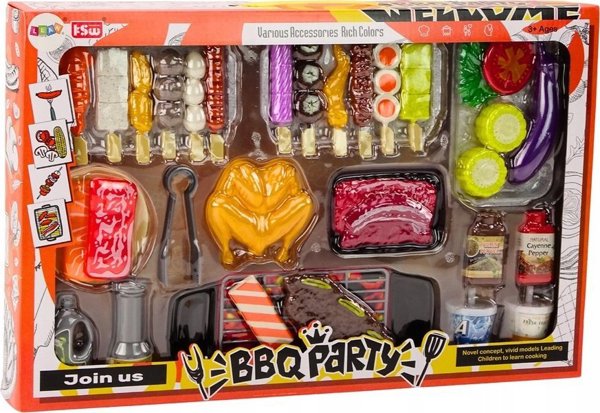 Σετ LeanToys για Μπάρμπεκιου Λαχανικά Φιγούρες Grill BBQ Party 37 τεμ.