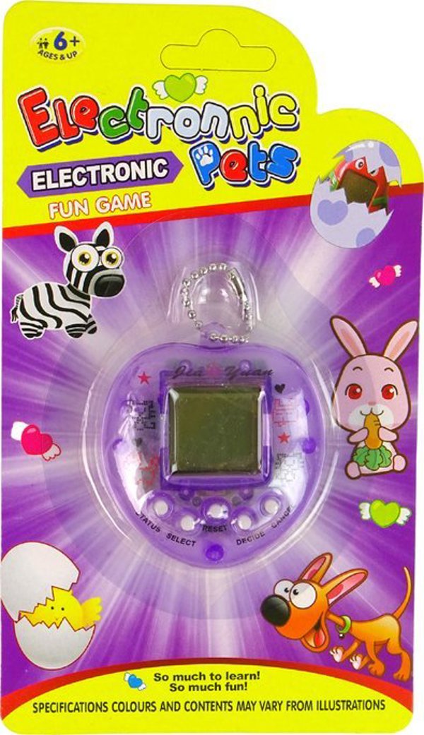 LeanToys Ηλεκτρονικό Παιχνίδι Tamagotchi Κατοικίδιο Μωβ LEAN Toys