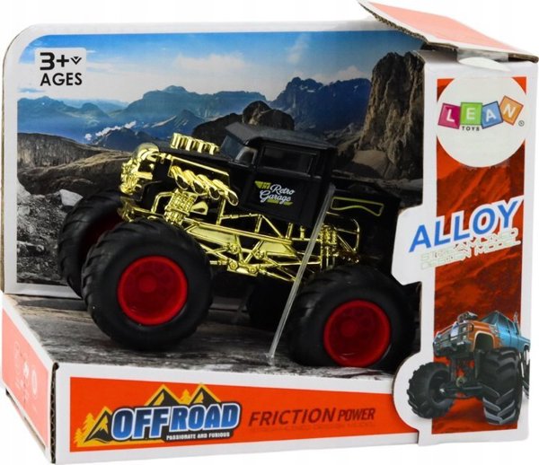 LeanToys Όχημα με Φρικτικό Μηχανισμό Οδήγησης, Εποχής Τζιπ Μαύρο