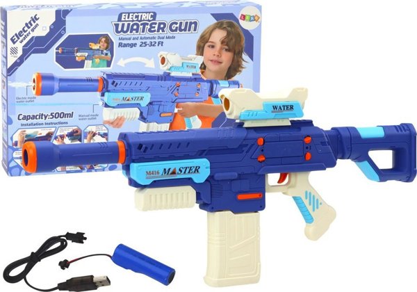 Καραμπίνερ Νερού Μπαταρίας M416 500ml Μπλε LeanToys