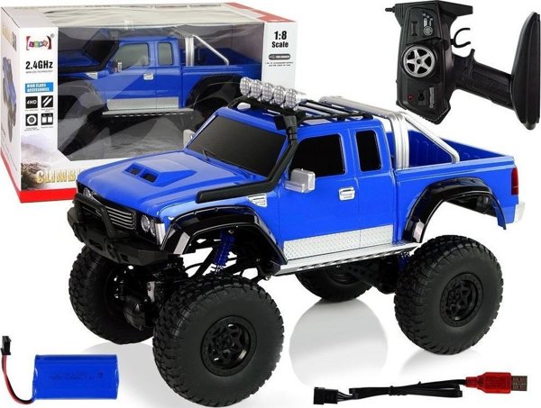 LeanToys Τηλεκατευθυνόμενο Αυτοκίνητο Off-Road 4x4 2.4G Αναρριχητικό 1:8 Μπλε