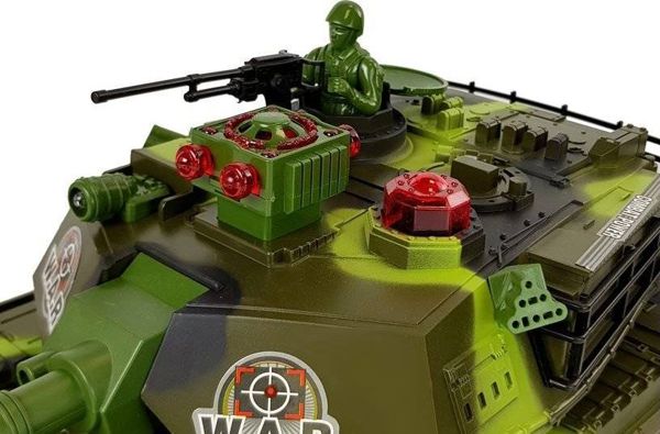 Μεγάλο Τανκ Τηλεκατευθυνόμενο R/C 2.4 Ghz Φώτα Ήχοι Πυροβολισμών Πράσινο