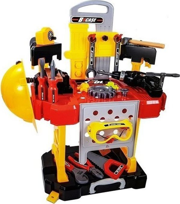 LeanToys Σετ Εργαλειοθήκης με Μπαταρίες 3 σε 1 Βαλίτσα Εργαστήριο 85 Στοιχεία 56εκ