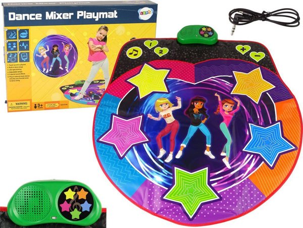 LeanToys Χαλάκι Χορού Παιχνίδι Δεξιοτήτων Χορός Αστεράκια