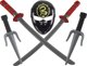 Σετ Ninja Warrior LeanToys Μάσκα Σπαθιά Στιλέτα Κόκκινες Διακοσμήσεις 13655935 5905991007203