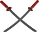 Σετ Ninja Warrior LeanToys Μάσκα Σπαθιά Στιλέτα Κόκκινες Διακοσμήσεις 13655935 5905991007203