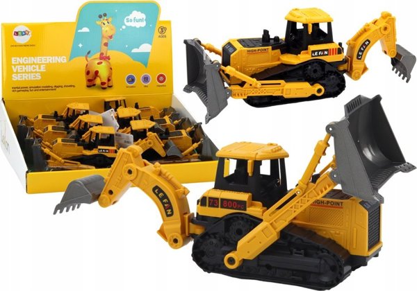 LeanToys Εκσκαφέας Ερπυστριοφόρος Κατασκευαστικό Όχημα 2 Κουτάλες Κίτρινο