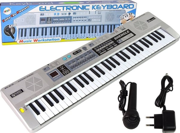 Πληκτρολόγιο LeanToys MQ-6110 Mikrofon Organki 61 Klawiszy LEAN Toys