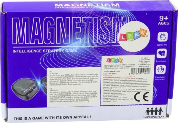 LeanToys Mini Gra Strategiczna Kamienie Magnetyczne Szachy