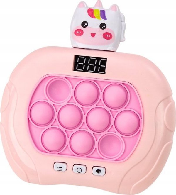 LeanToys Παιχνίδι Pop-It Whac-A-Mole Μονόκερος με Φώτα και Ήχους, Αισθητηριακό Παιχνίδι, Γκρι/Ροζ