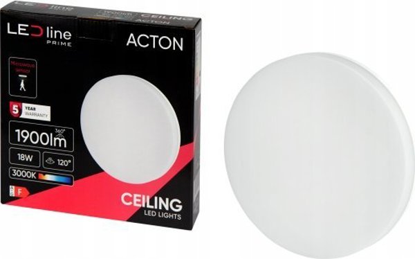 Φωτιστικό LED, επιφανειακό, ACTON 18W 1900lm 3000K IP54 στρογγυλό με αισθητήρα κίνησης