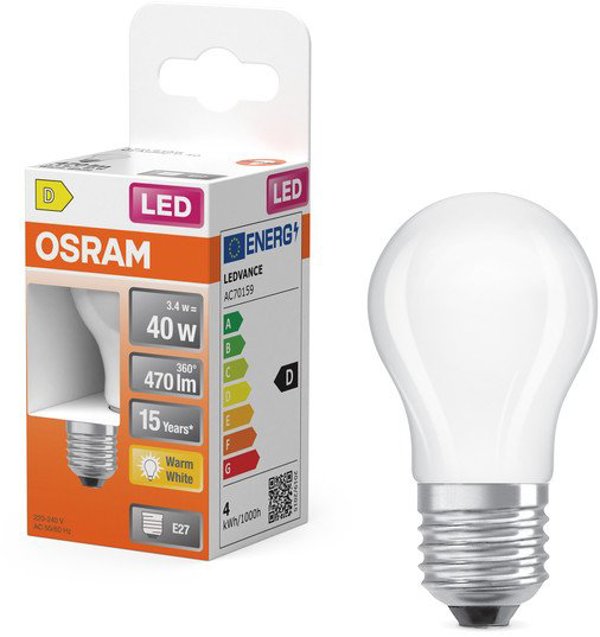 LEDSCL P45 3.4/4W E27 2700K 470LM MATT