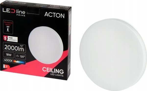 LED φωτιστικό, επιφανειακό, ACTON 18W 2000lm 4000K IP54 στρογγυλό