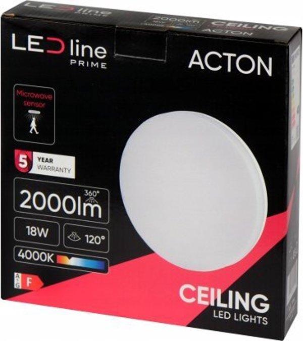 LED φωτιστικό, επιφανειακό, ACTON 18W 2000lm 4000K IP54 στρογγυλό