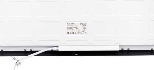 LED πάνελ 40W 4000K 4000lm, 60x60, επιφάνεια - ενσωματωμένο 2σε1 μαύρο