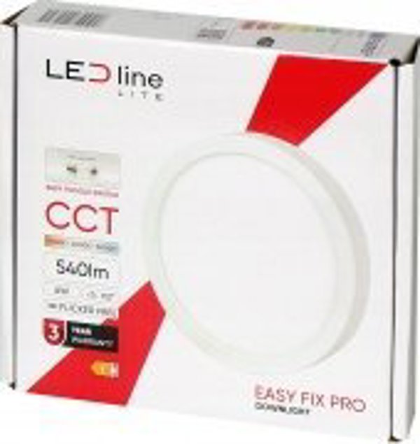 LED πάνελ universali EasyFix PRO, 230Vac, 6W, 540lm, 3000K-5000K CCT, στρογγυλή