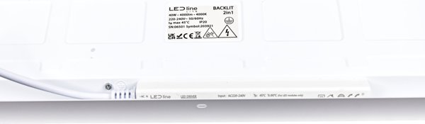 LED πάνελ 40W 4000K 4000lm, 60x60, επιφάνεια - ενσωματωμένο 2σε1 λευκό