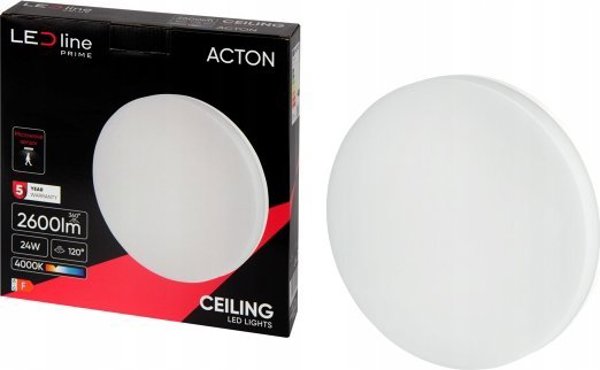 LED φωτιστικό, επιφανειακό, ACTON 24W 2600lm 4000K IP54 στρογγυλό με αισθητήρα κίνησης