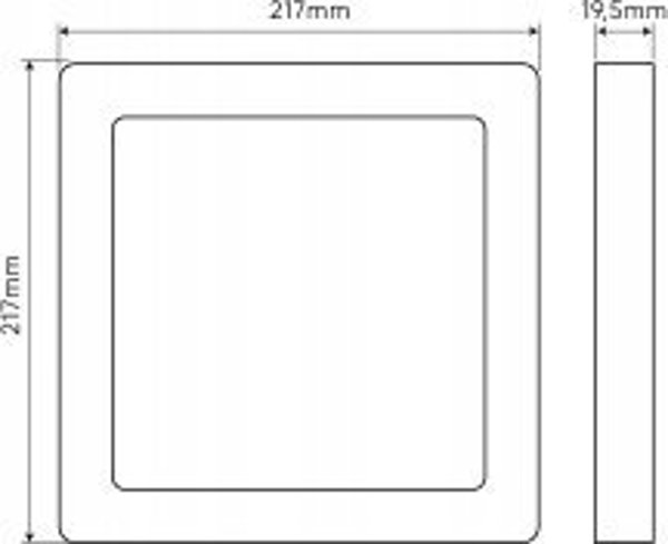 LED πάνελς καθολικής χρήσης EasyFix PRO, 230Vac, 18W, 1800lm, 3000K-5000K CCT, τετράγωνο