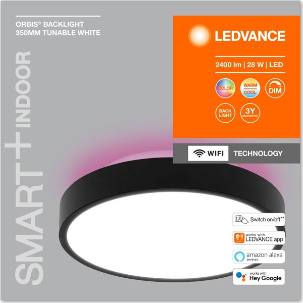 Ledvance SMART WIFI ORBIS RD BL 350 RGBTW BK 14078834 4058075573574