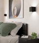 LED wall lamp EGLO VALMONTONE, 2 x 3 W, 400 lm, 3000K, black, 10x10x10cm