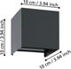 LED wall lamp EGLO VALMONTONE, 2 x 3 W, 400 lm, 3000K, black, 10x10x10cm