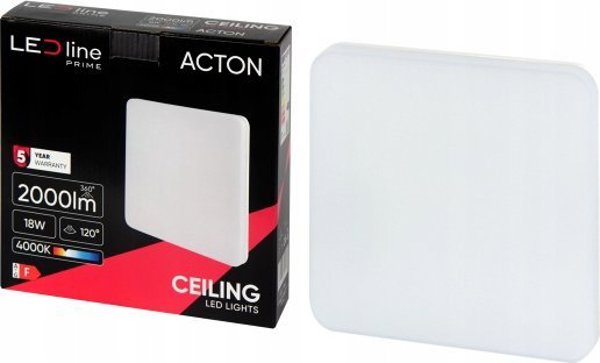 LED φωτιστικό, επιφανειακό, ACTON 18W 2000lm 4000K IP54 τετράγωνο