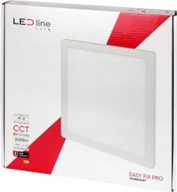 LED πάνελ universal EasyFix PRO, 230Vac, 24W, 2400lm, 3000K-5000K CCT, τετράγωνο