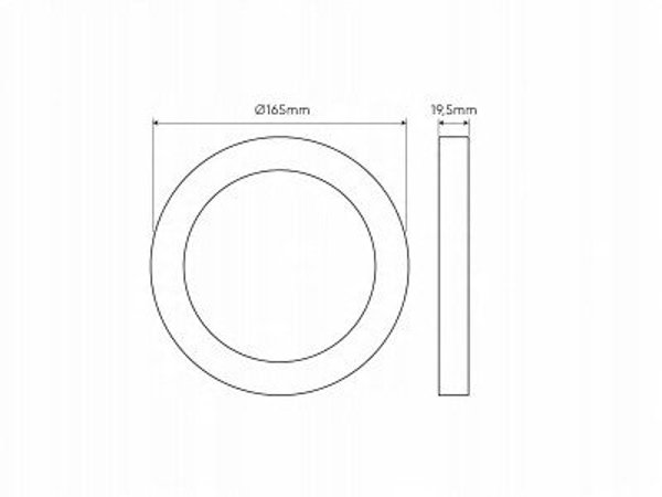 LED πάνελ καθολική EasyFix PRO, 230Vac, 18W, 1800lm, 3000K-5000K CCT, στρογγυλή