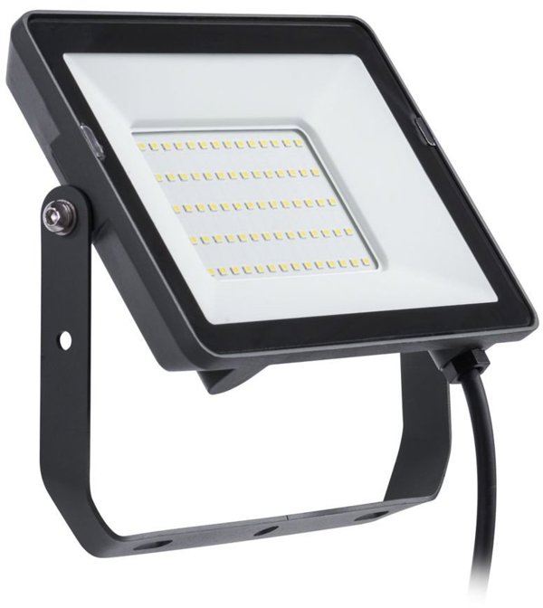 LED spotlight PHILIPS, IP65, 50W, 3000 K, 4500 lm, black, 22.3 x 3.1 x 18.3 cm
