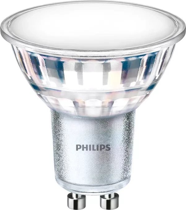 Philips LED Λάμπα GU10 550lm 120° Ψυχρό Λευκό, Μη Ρυθμιζόμενη, Λευκή