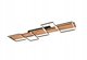 LED ceiling light TRIO Harper, 42W, 3000K, 5700lm, black/gold, 115 x 44 x 7 cm